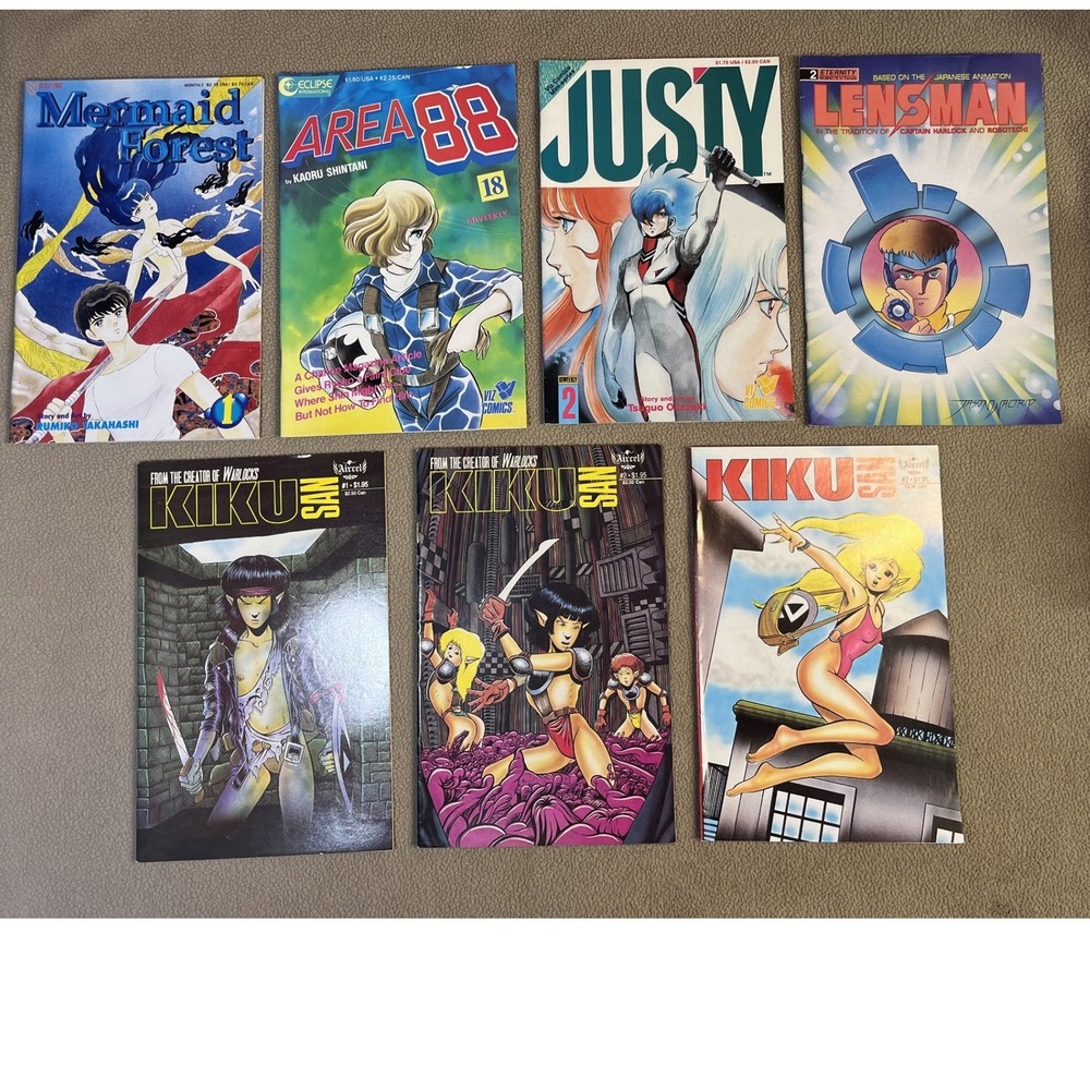 Vtg Manga Collection Mermaid Forest Area 88 Justy Kiku San Lensman Comics‎ Lot
